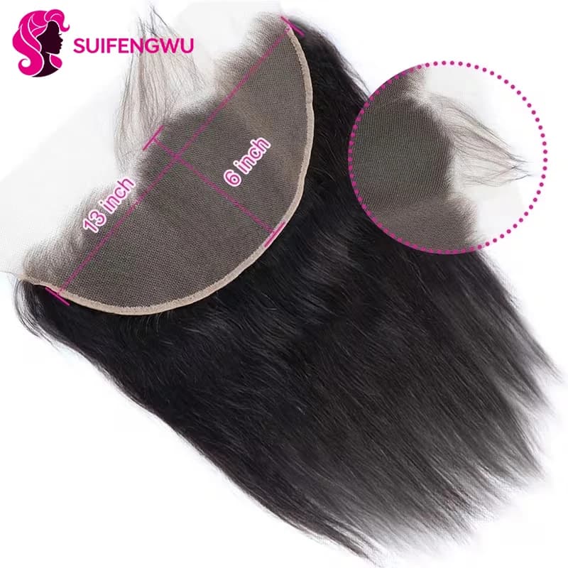 Lace Frontale 13x6 HD Lace effet ondulé, fermeture en dentelle transparente, ligne de cheveux nature