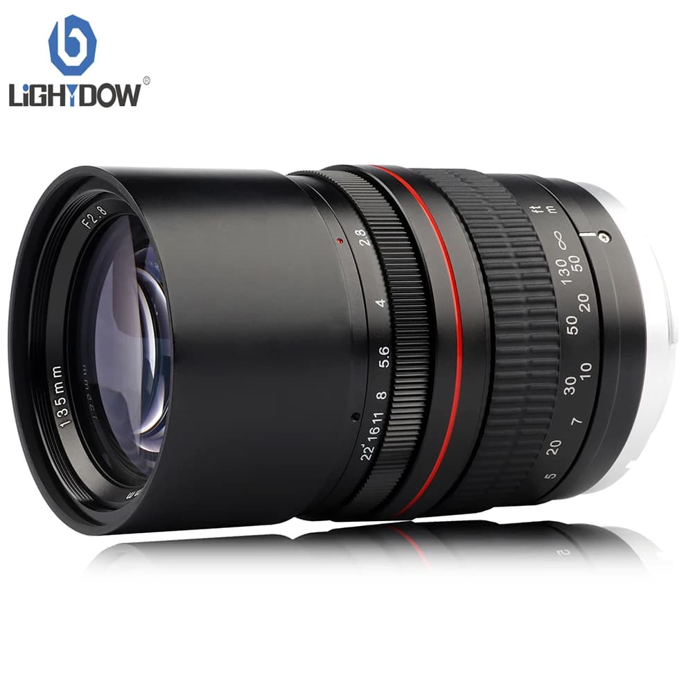 Lightdow-Téléobjectif plein format 135mm f/2.8 FE UMC, pour appareil photo reflex numérique Nikon IL