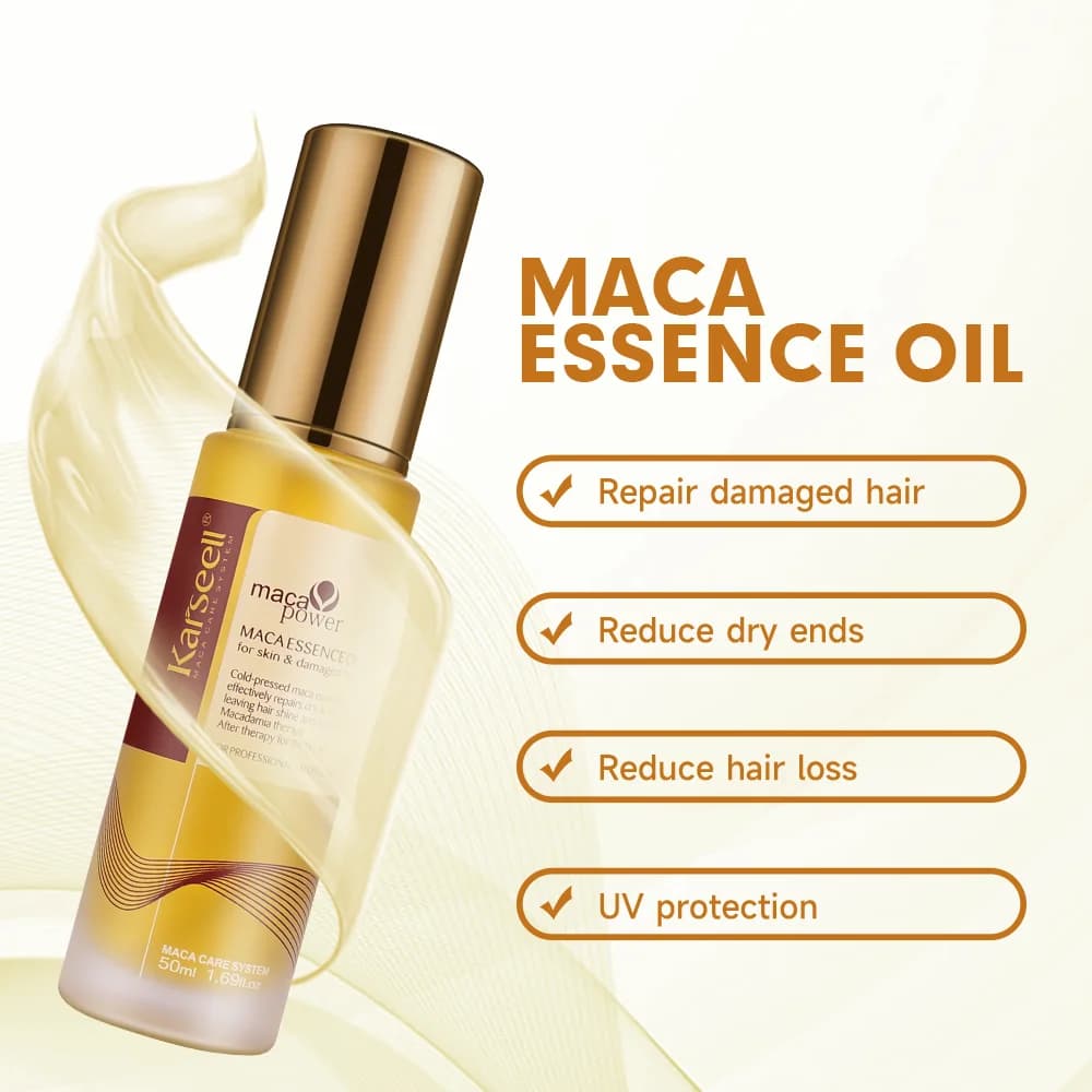 Karseell 1/2 pièces ensemble d'huile d'argan marocaine pour la guérison des cheveux pressé à froid h