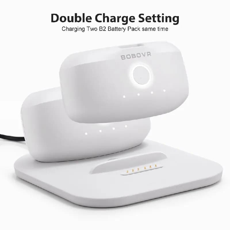 BOBOVR – Station de chargement double pour batterie B2, Ultra-mince pour sangle de tête M3 Pro, remp