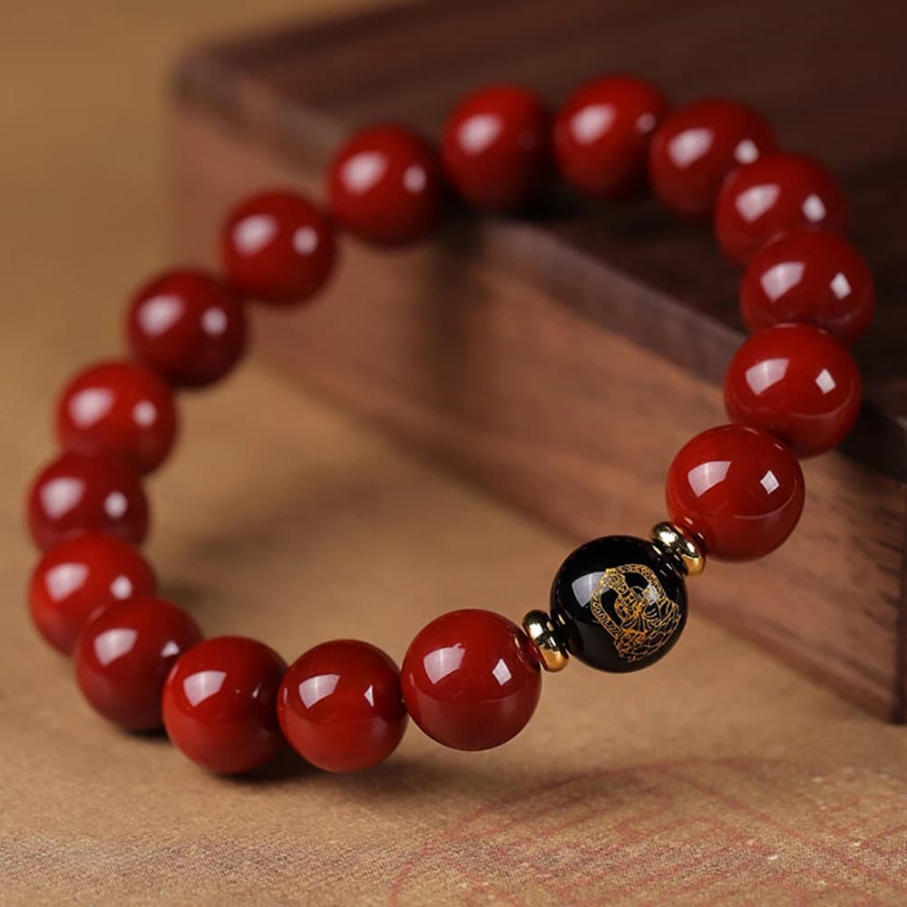 [Departure aujourd'hui] Chapelet de bracelet de divinité gardien à 8 branches à surface lisse de 8 m