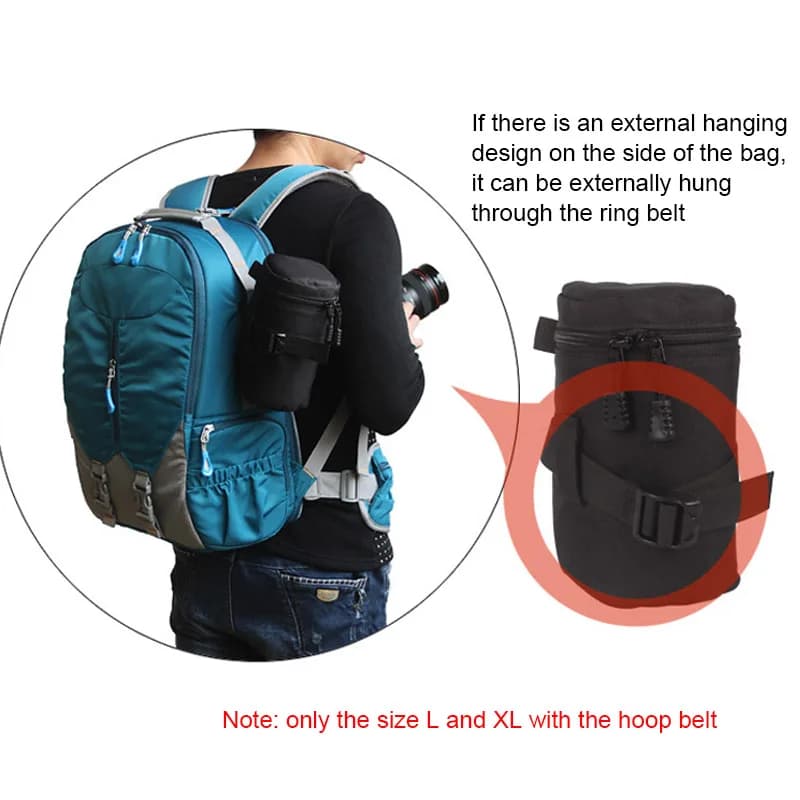 Sac d'objectif d'appareil photo de luxe, pochette pour objectif Canon Nikon Sony Olympus Fuji DSLR, 