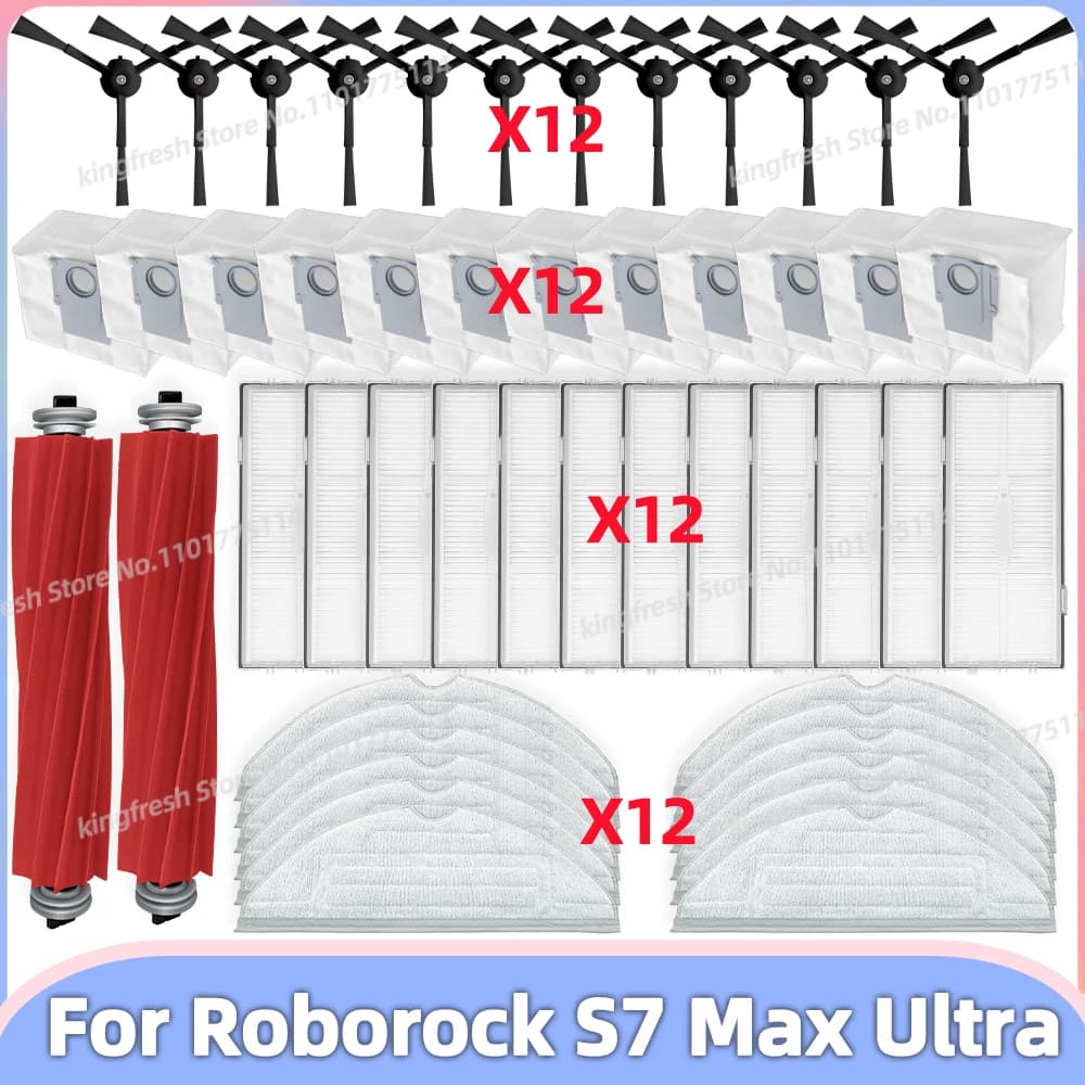 Adapté pour Roborock S7 Max Ultra Q100TSC Pièces de l'Aspirateur Robot Principal Rouleau Brosse Laté