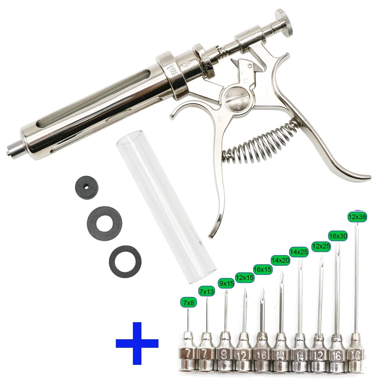 Revolver de seringue d'injection continue d'animal vétérinaire 10/20/50ml pistolet de vaccination au