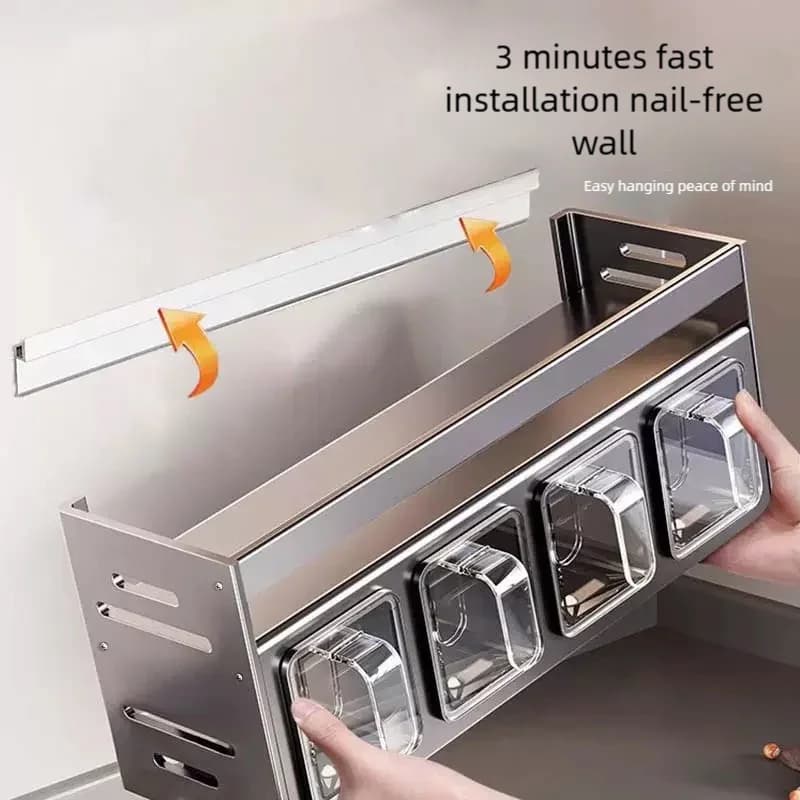 Nouvelle étagère à épices de cuisine, support de rangement mural pour épices, support organisateur d