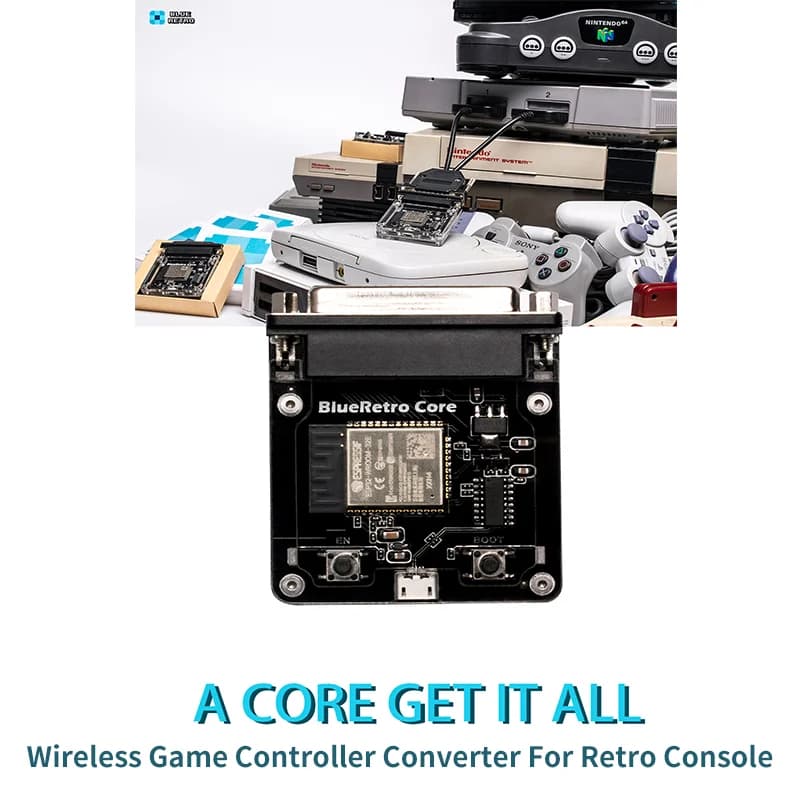 Câble adaptateur BlueRetro Core, convertisseur de contrôleur de jeu sans fil pour Console rétro pour
