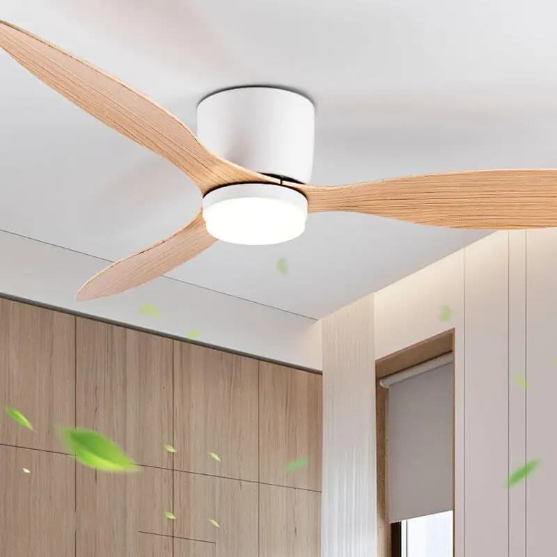 Ventilateur de plafond LED moderne sans lumières moteur à courant continu 6 vitesses ventilateurs de