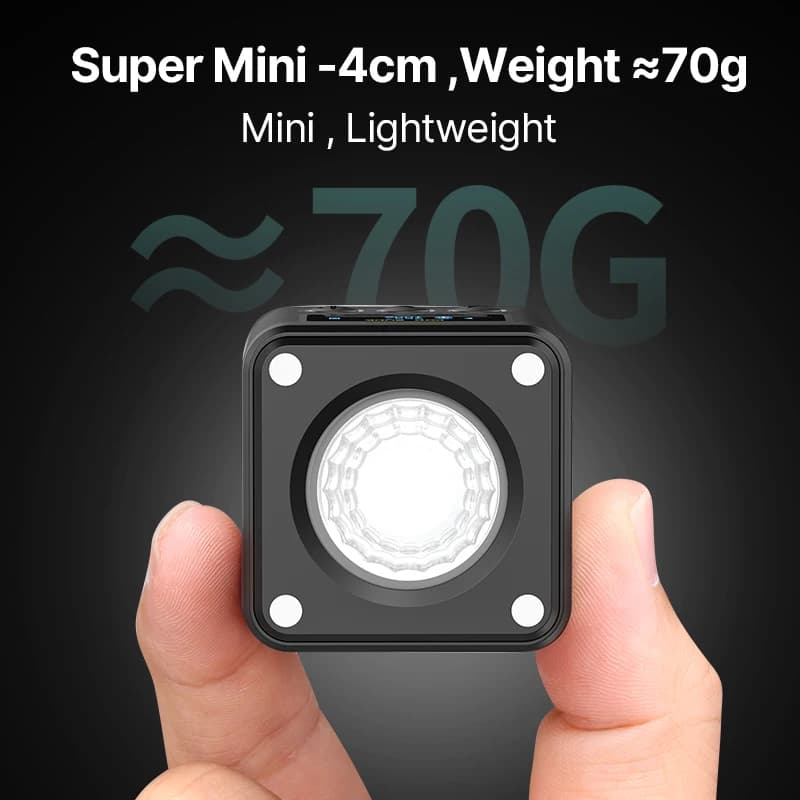 Lampe vidéo Ulanzi L2 RVB Mini COB 360 ° Lumière magnétique polychrome avec diffuseur pour apparei