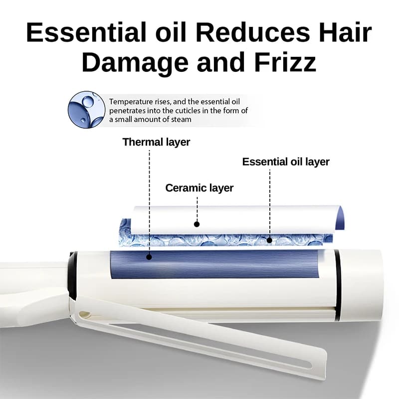 Baguette à friser Extra Large de 1.5 pouces pour cheveux longs, baril de Tourmaline en céramique, Io
