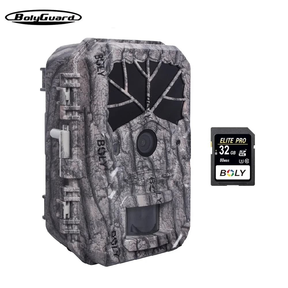 Caméra de chasse BolyGuard BG636-K 64MP 1080P pour extérieur, capteur 16MP, vision nocturne IR 940nm