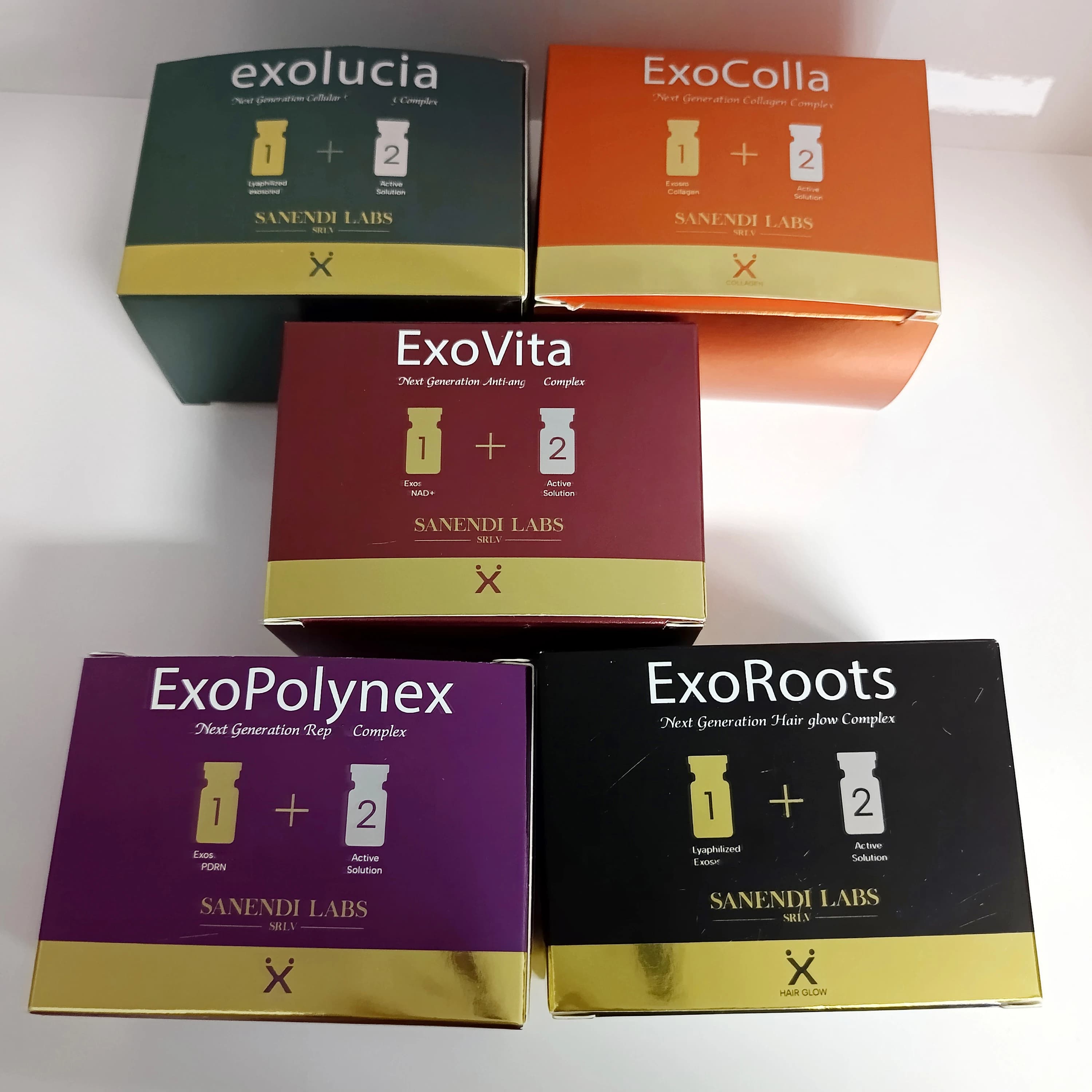 Ensemble 2-en-1 EXO Vita NAD+ PDRN Sérum Collagène Essence Soin Visage Lissant Hydratant Liftant Cor