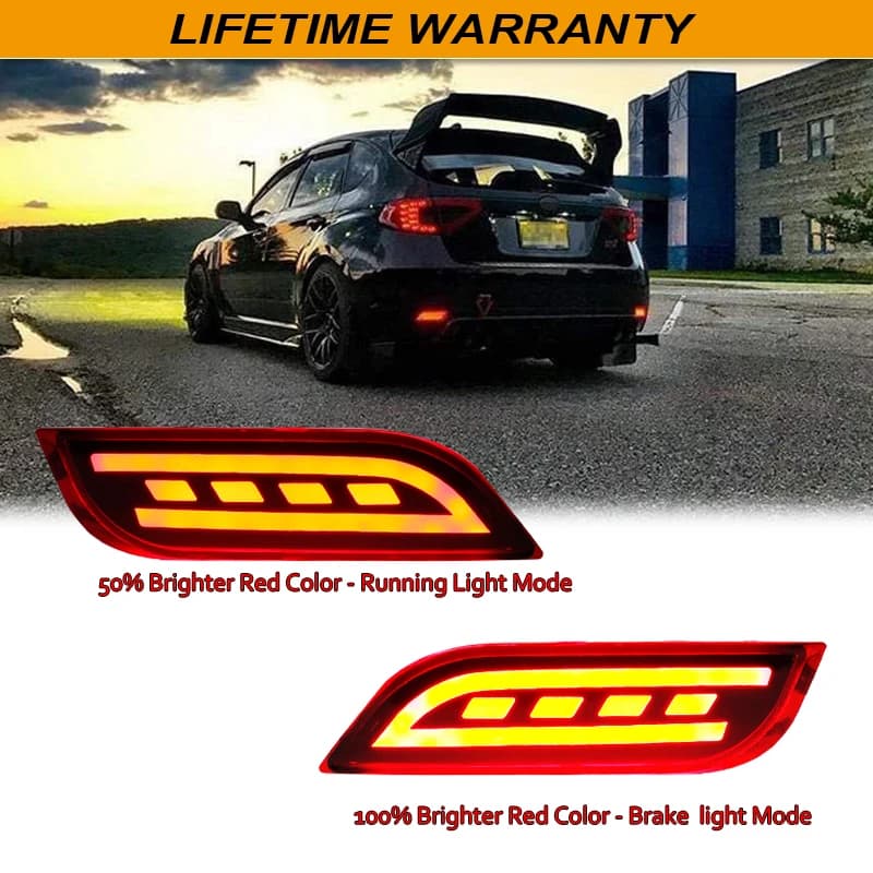 2 pièces pour Subaru Impreza WRX ou WRX STi XV Crosstrek LED feux réflecteurs de pare-chocs, feux an
