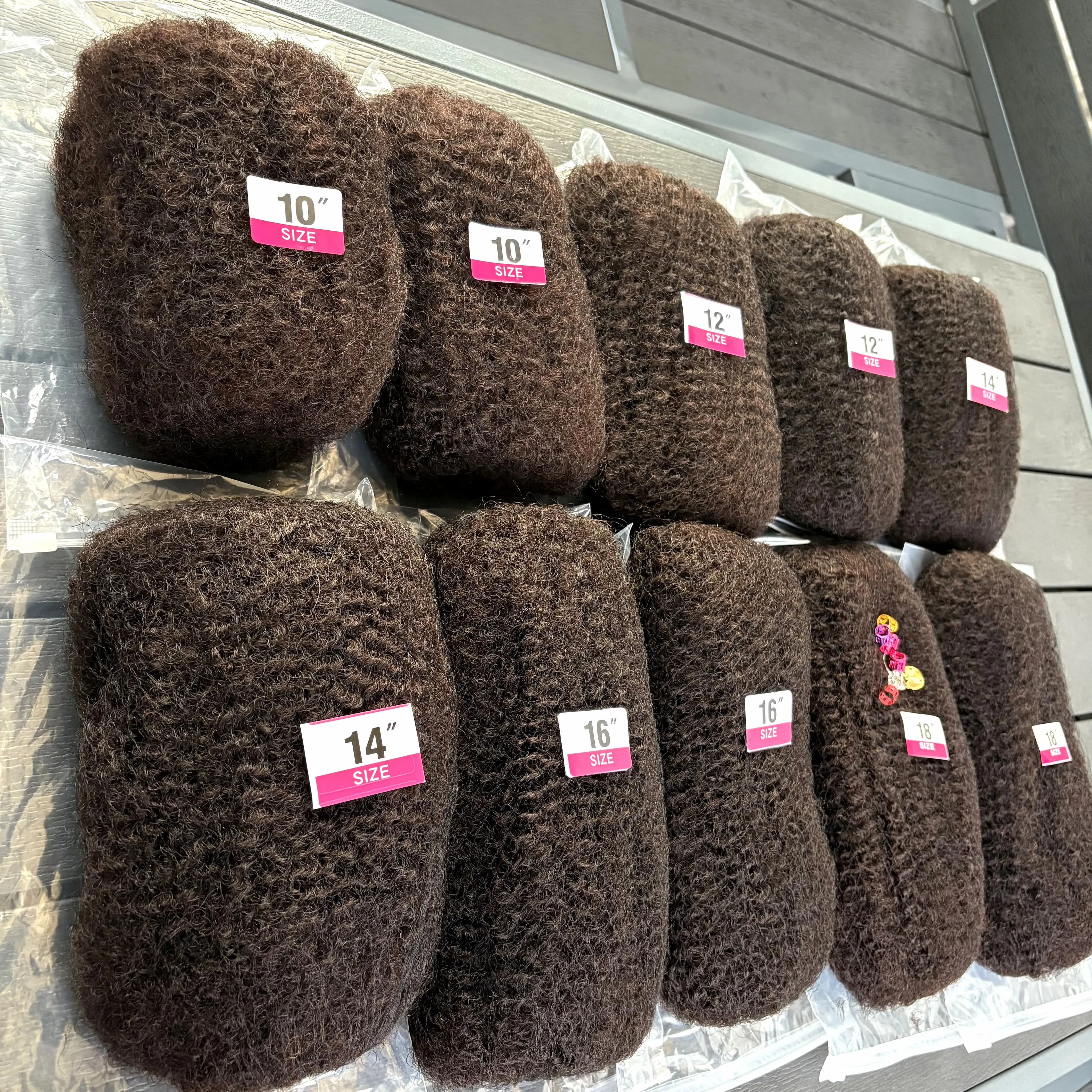 10-18 pouces 4C Afro crépus en vrac Extensions de cheveux humains sans trame 30 ou 50 g/paquet brési