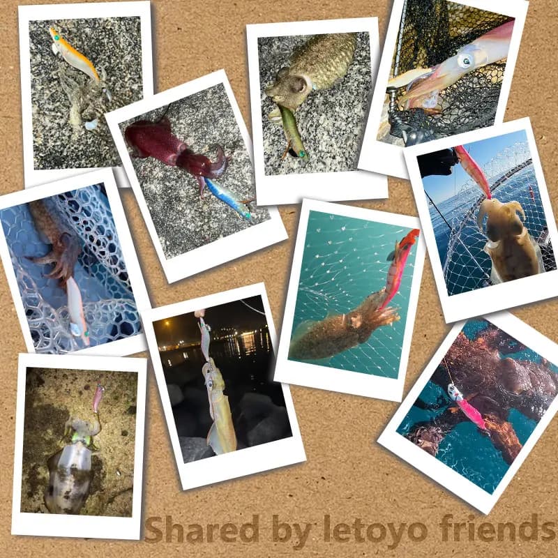 LETOYO 3.0-3.5 #   Appât de calmar lumineux gabarit de calmar leurre de pêche appât artificiel pour 