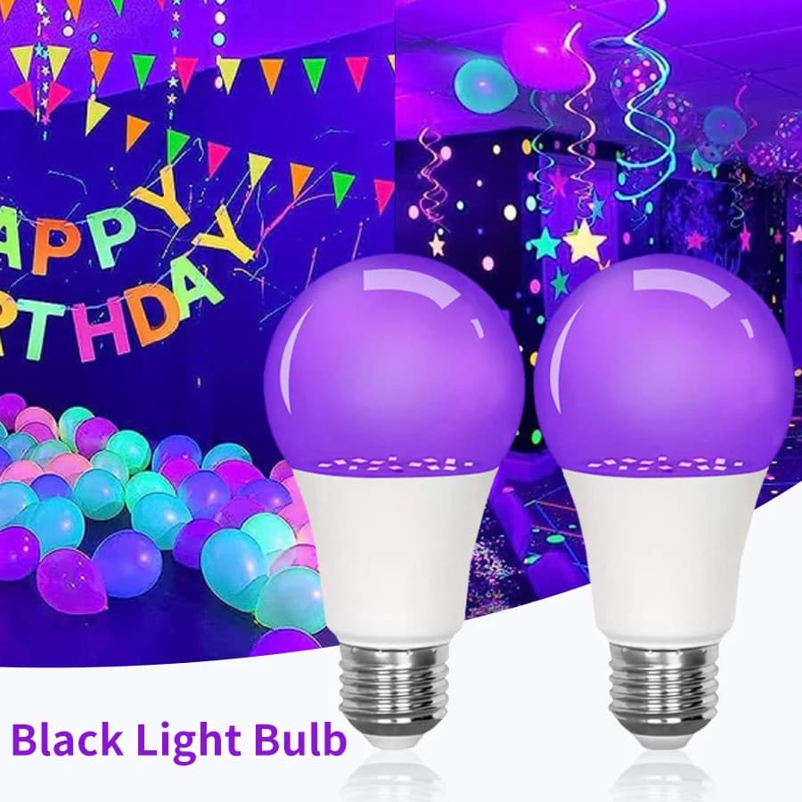 Ampoule Led E27 9W UV, lumière noire 395nm, lampe ultraviolette, peinture corporelle, lumières fluor