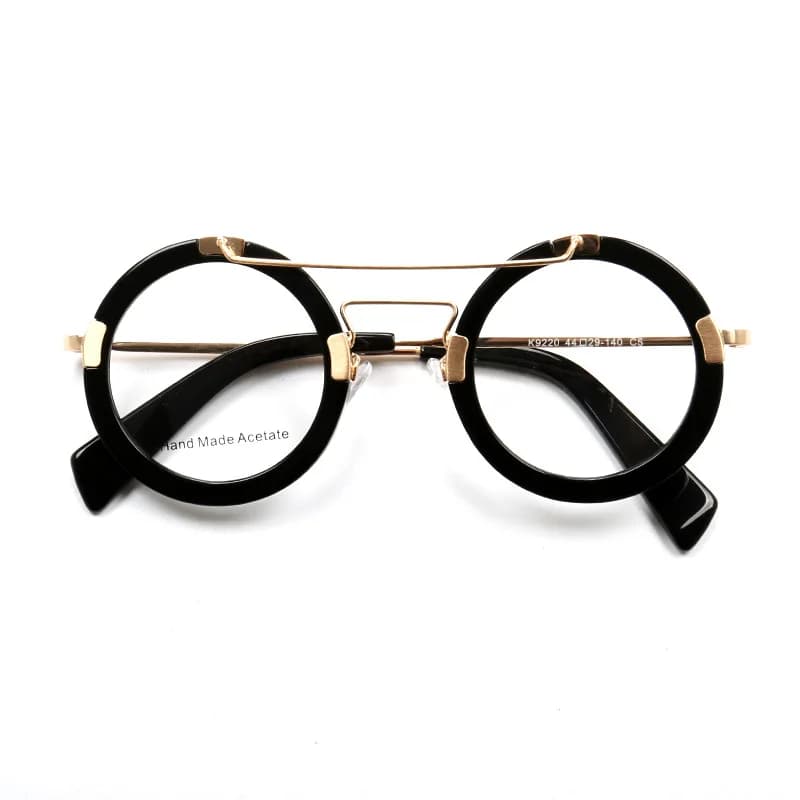 Rétro femmes lunettes rondes cadre hommes lunettes optiques montures surdimensionné lunettes de Pres