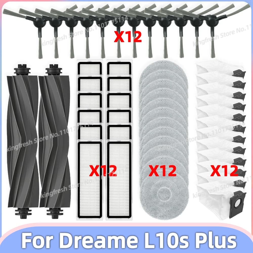 Compatible avec les pièces de rechange pour Dreame L10s Plus RLL42SD - rouleau principal, brosse lat