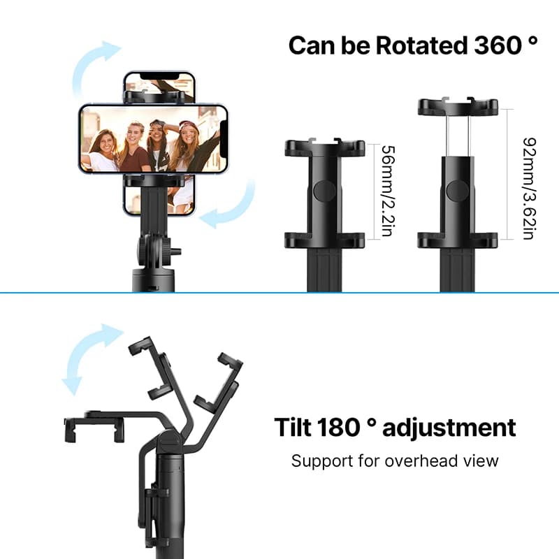 Ulanzi SK-03 1.5m Bluetooth sans fil Selfie bâton trépied monopode pour Smartphone GoPro Hero 12 11 