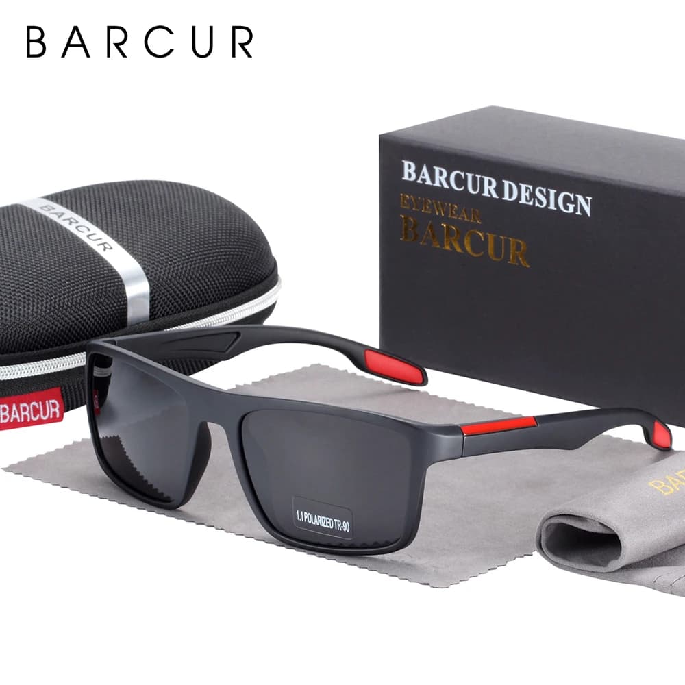 BARCUR marque lunettes de soleil hommes TR90 cadre ultraléger polarisé Vintage lunettes de soleil po