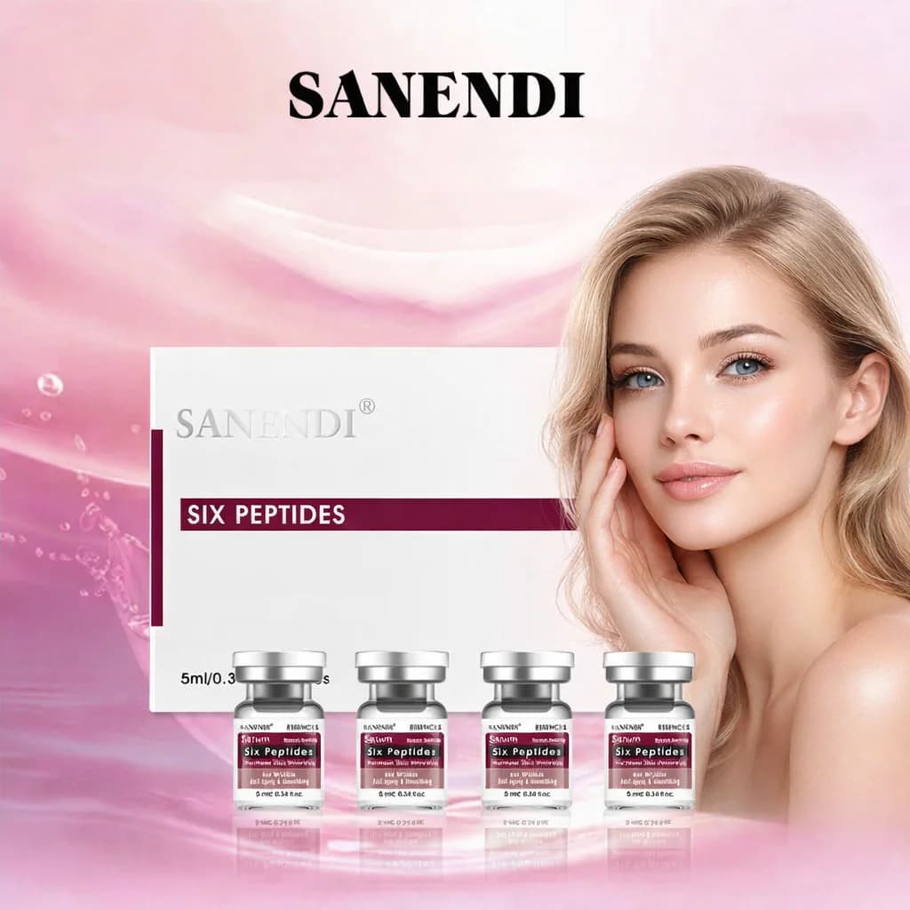 Sérum à l'acide hyaluronique SANENDI, six peptides, essence de vitamine C, solution liquide coréenne