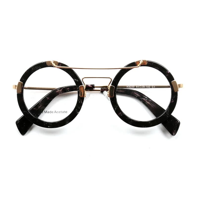 Rétro femmes lunettes rondes cadre hommes lunettes optiques montures surdimensionné lunettes de Pres
