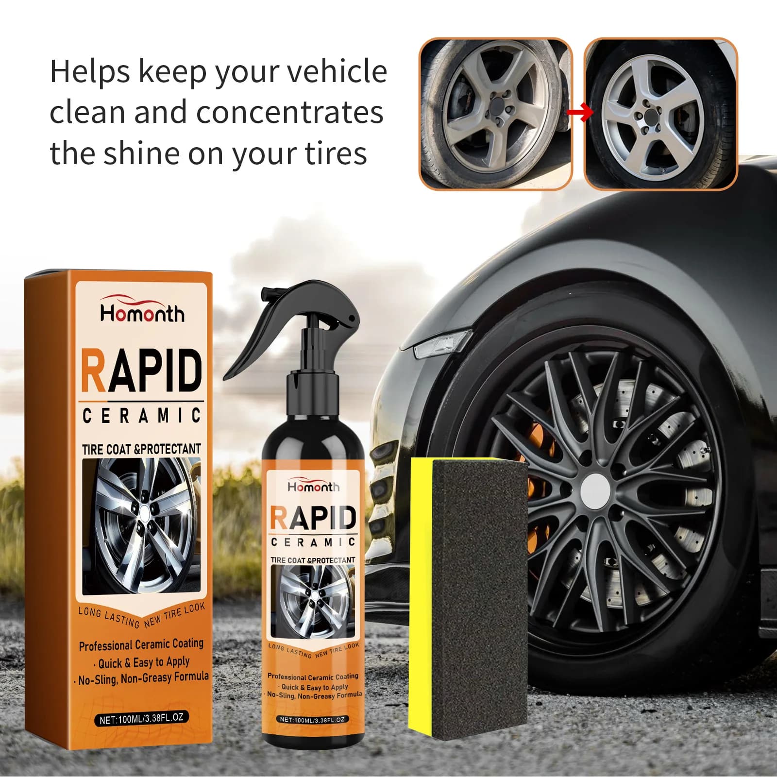 Zones onth Fast Ceramic Opathy Coating Spray, Efficace and QuestionBooks of Car Tires, Rechapage Dus