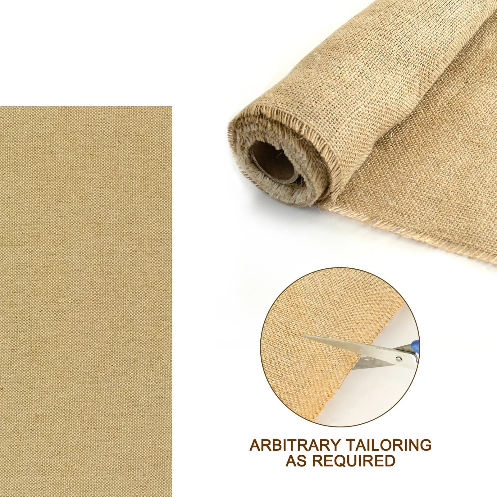45 po. Rouleau de toile de jute pour jardinage, tissu naturel pour barrière contre les mauvaises her