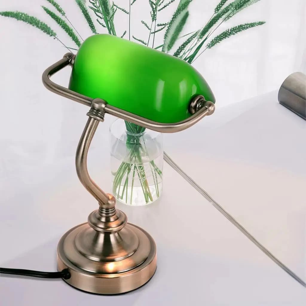 Abat-jour Bankers de style vintage, lampe de lecture, décoration britannique, style rétro traditionn