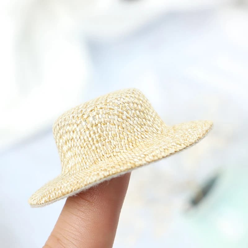 Chapeau de paille l'inventaire de maison de course, mini chapeau de beurre, ornement de maison de be
