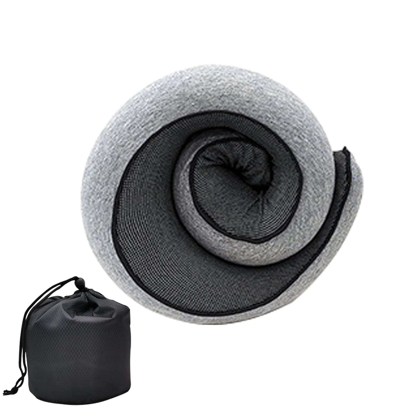 Oreiller de cou de voyage en mousse à mémoire de forme, oreiller en forme de U, Style escargot, Supp