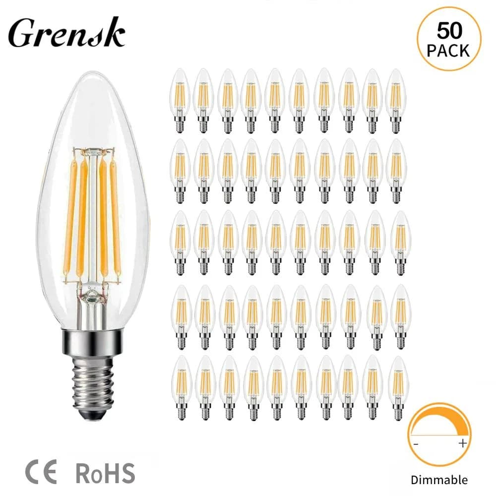 Ampoule LED à Filament Rétro E14 pour Décoration de Maison, Lumière à Intensité Variable, C35, 220V,