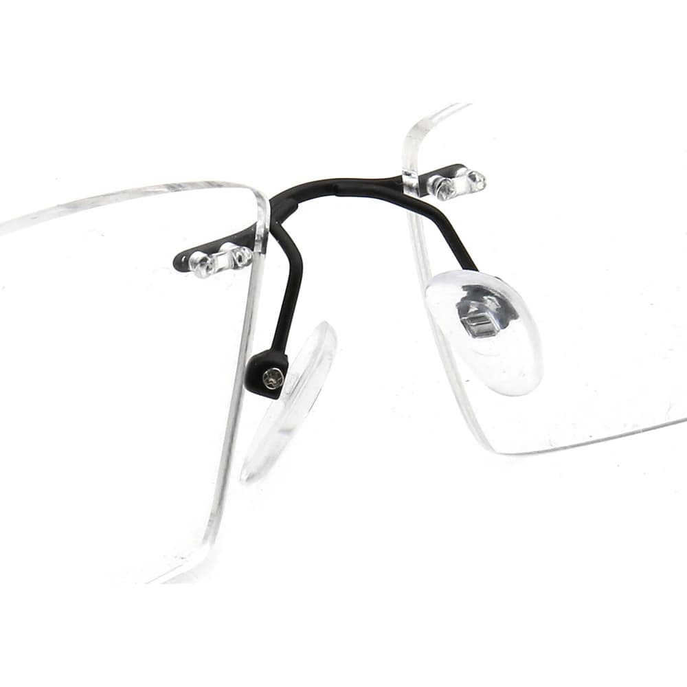 Montures de lunettes rectangulaires sans monture pour hommes, lunettes optiques carrées en métal d'a