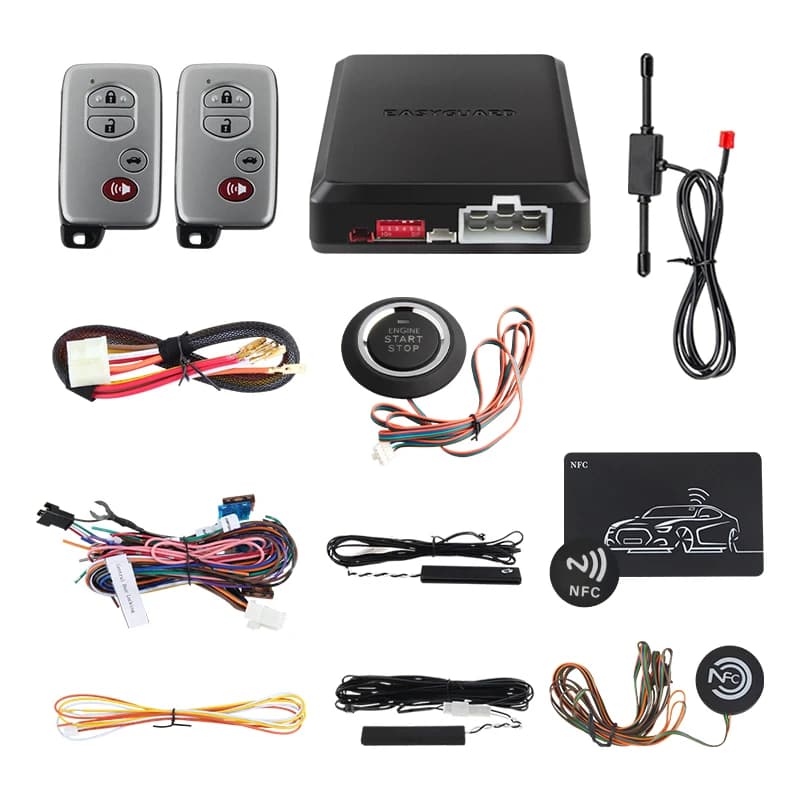 EASYGUARD Smartphone App Pke alarme de voiture EC002-NFC pour démarrage clé 12V voitures démarrage m