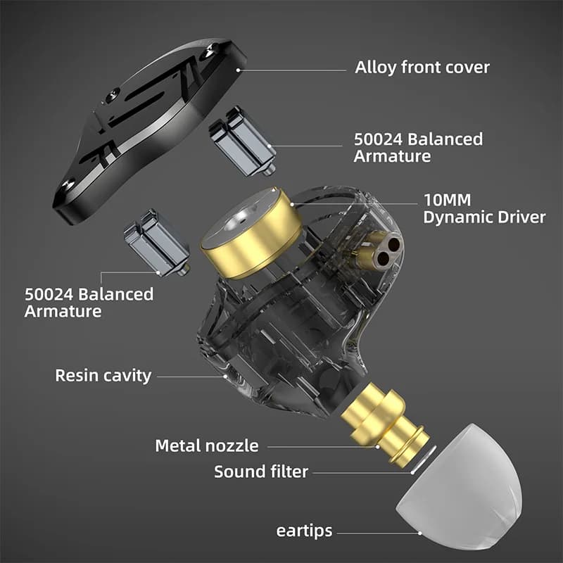 KZ ZS10 Pro X dans l'oreille filaire écouteurs musique casque HiFi basse moniteur écouteurs Sport ca