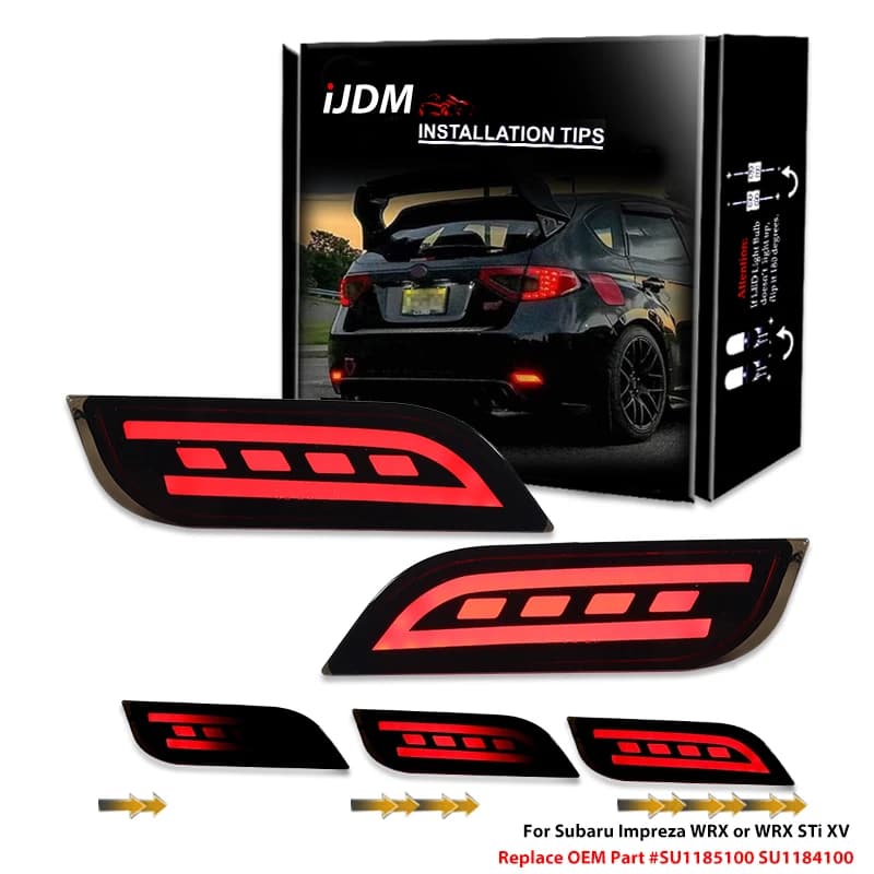 2 pièces pour Subaru Impreza WRX ou WRX STi XV Crosstrek LED feux réflecteurs de pare-chocs, feux an