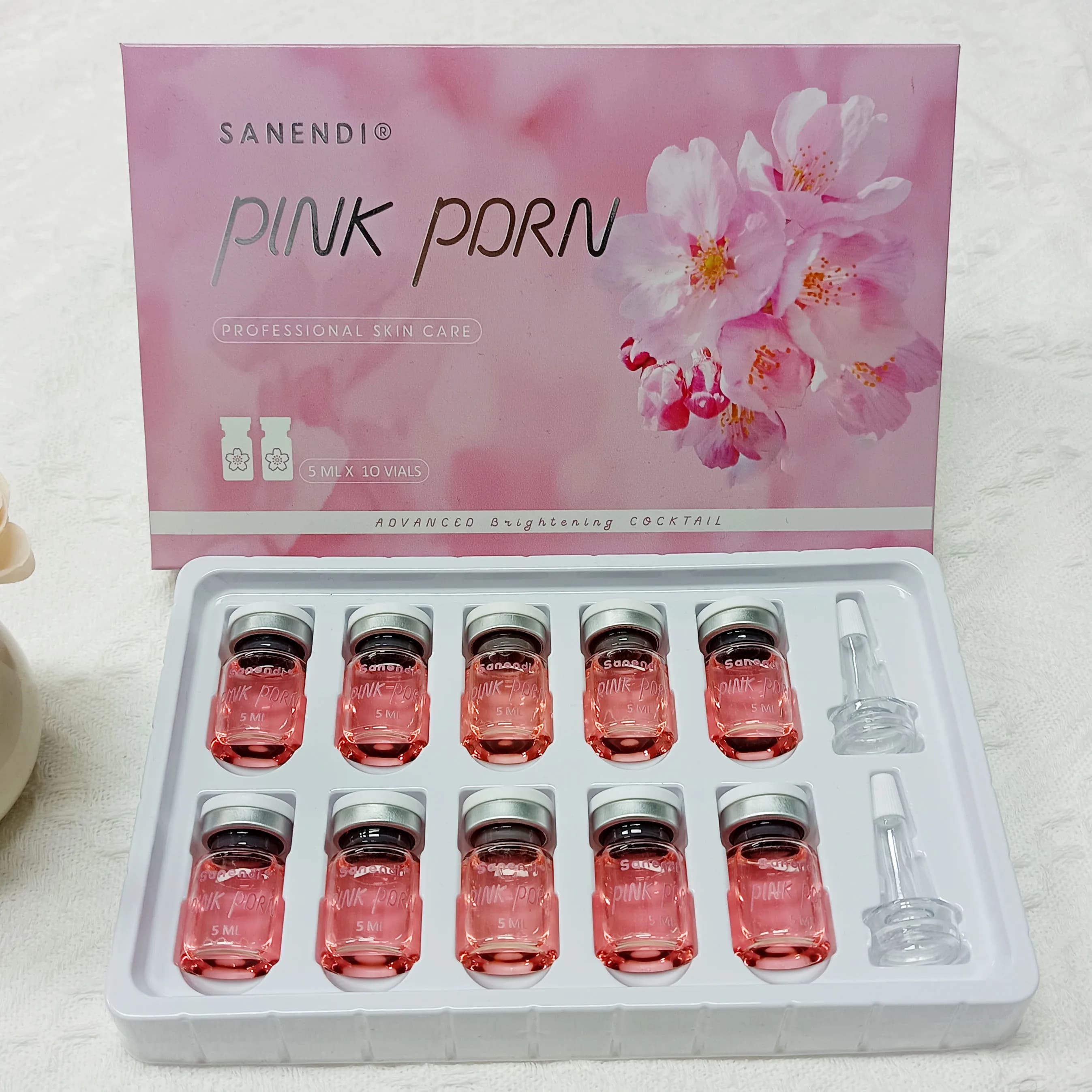 Sérum PDRN rose Sanendi, cocktail pour le soin du visage, essence liquide, solution hydratante et li