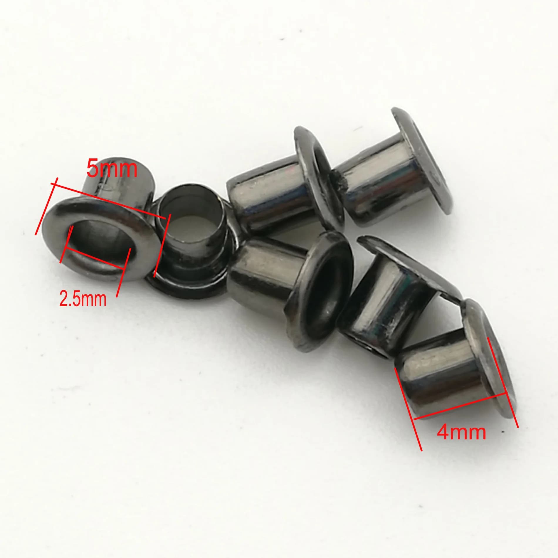 Rivets creux en laiton 1.0/1.5/2/2.5mm, avec trous de plaque suspendue, mini œillets, petit œillet e