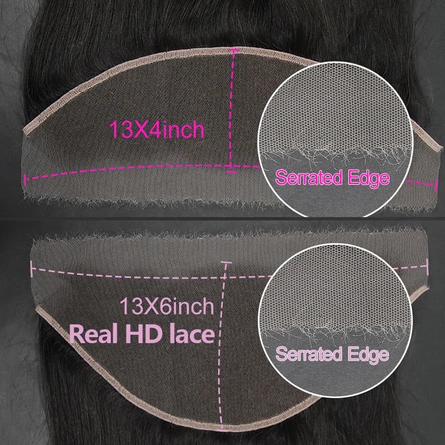 WOWANGEL –  Lace Frontal HD, cheveux lisses, 13x6, 13x4, 7x7, 6x6, 5x5, 100% Real HD Closure uniquem