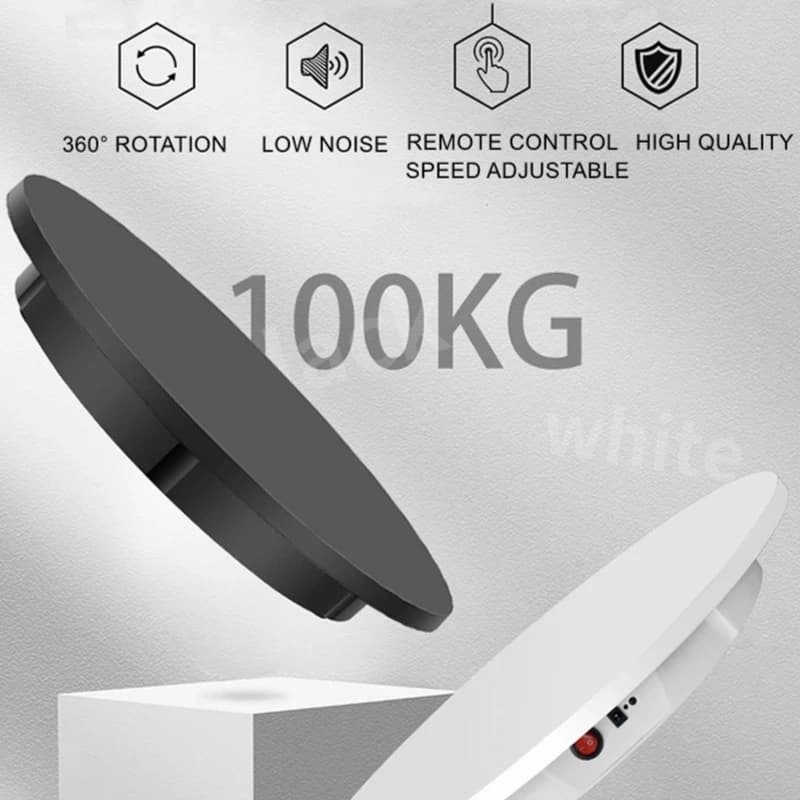 Plateau tournant avec télécommande, 42/52/60CM, 100KG de charge, 360 °, muet, exposition, présentoir