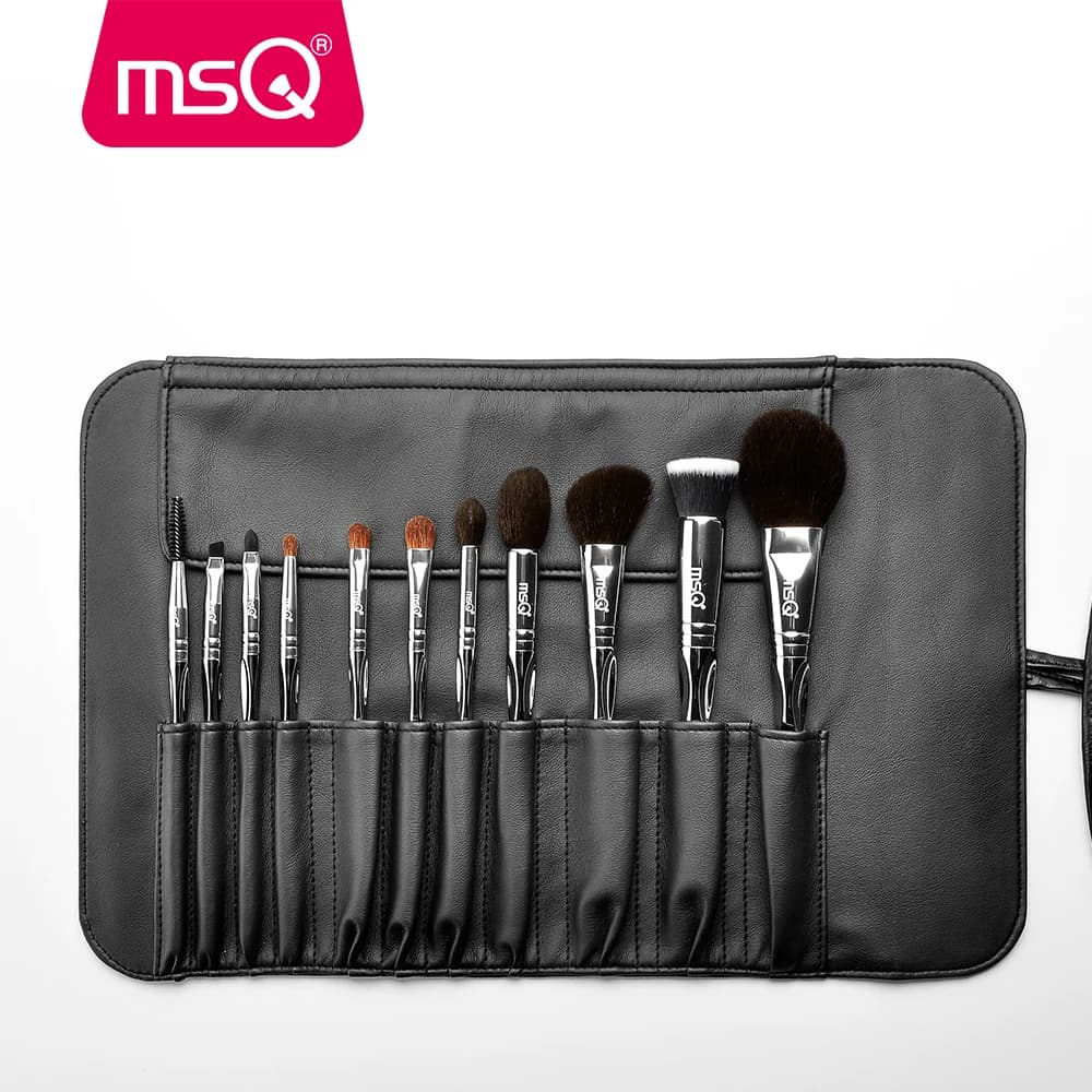 MSQ-Ensemble de pinceaux de maquillage professionnels, 11 pièces, pour poudre, fard à barrage classi
