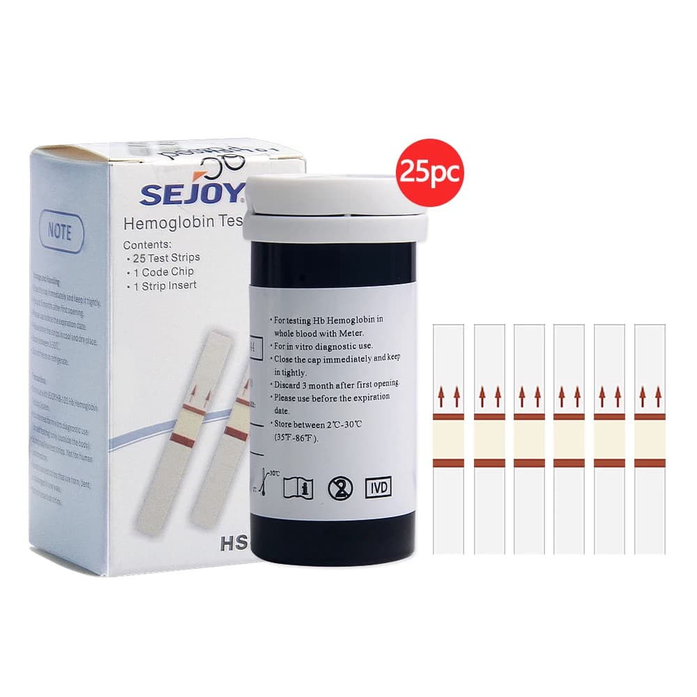 Analyseur d'hémoglobine optique, moniteur d'anémie pour Test pour HB et HCT avec 25 papiers de test 