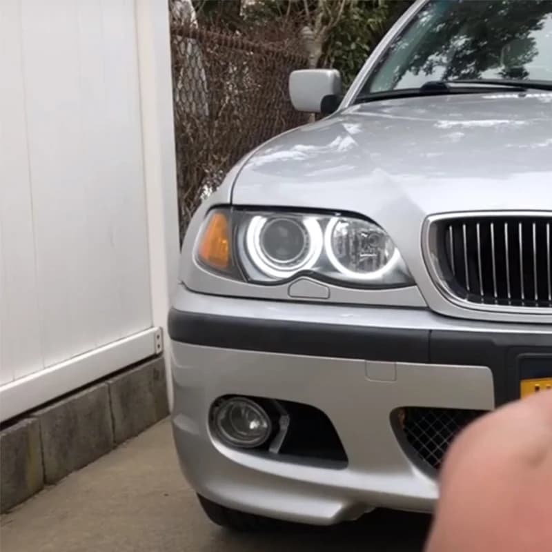 Kit yeux d'ange LED pour BMW série 3 E46, bague DRL, couleur ambre, blanc, coton, tourisme, voiture 