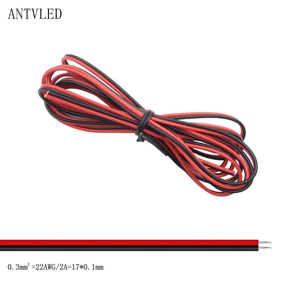 Câble métallique Led 22awg, 5m/10m/50m/100m, 2 broches/3 broches/4 broches/5 broches/6 broches pour 