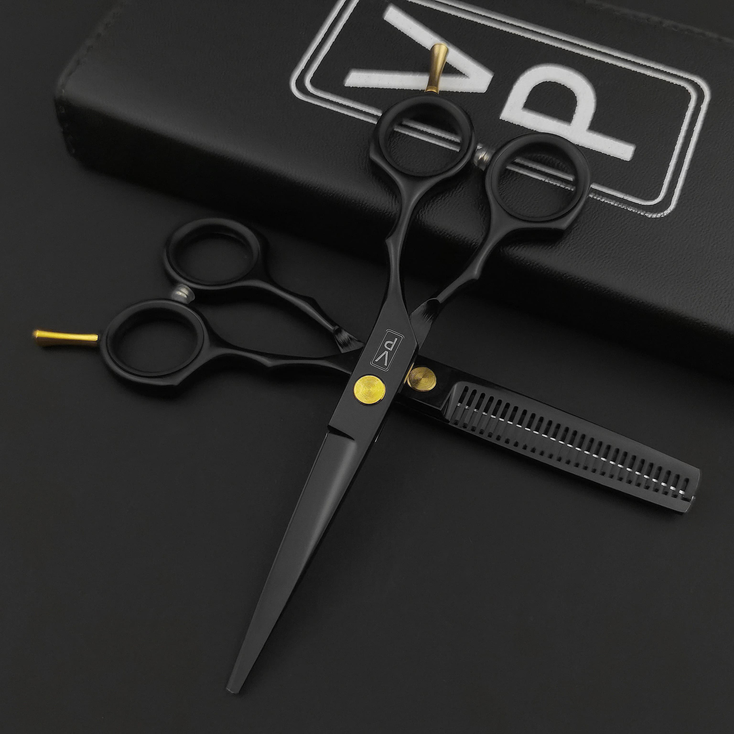 5.5 ''440c ciseaux en acier inoxydable coiffeurs professionnels ciseaux à cheveux Salon de coupe de 