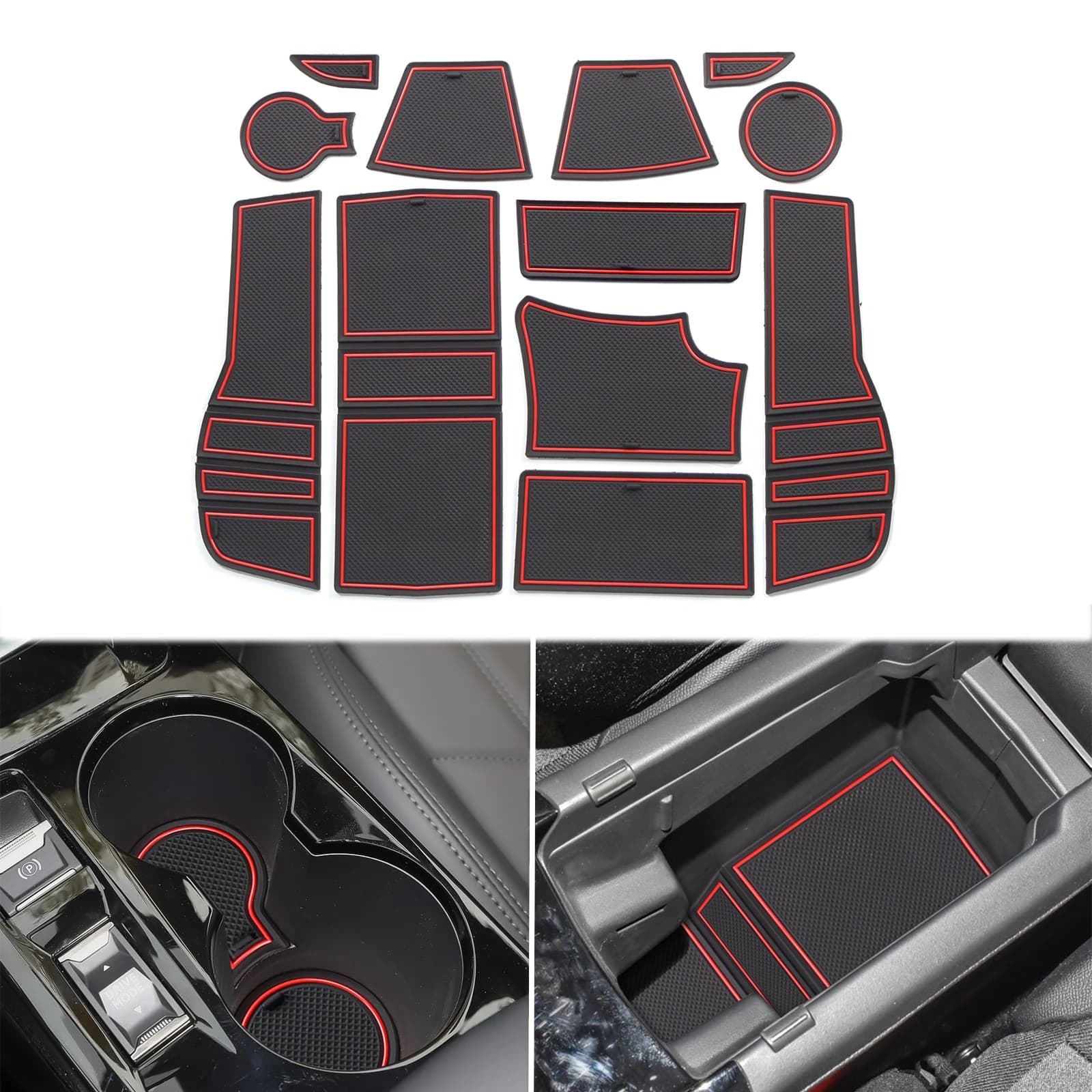 Tapis antidérapant pour porte et compartiments de rangement Peugeot 2008 e-2008 GT Line 2019 - 2024 