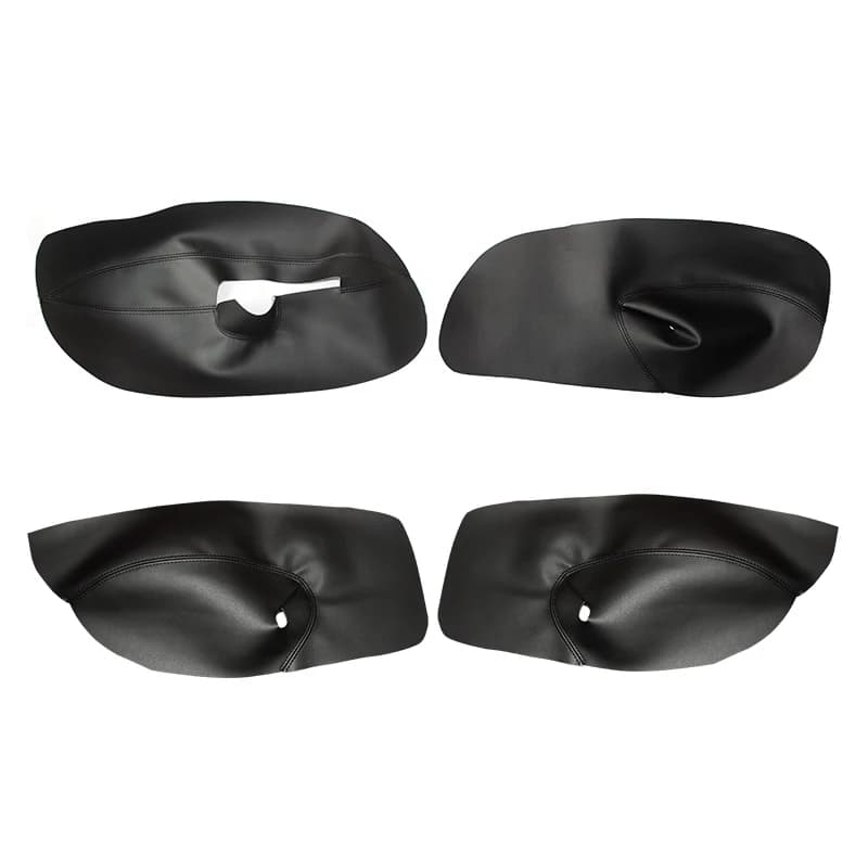 Panneau d'accoudoir de porte de voiture en cuir noir, garniture de couverture, LHD uniquement, 4 por