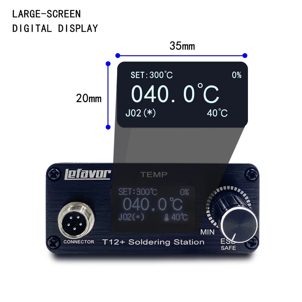 Station de soudage T12 + fer à souder 1.3 pouces OLED, Station de retouche Bga Portable multifonctio