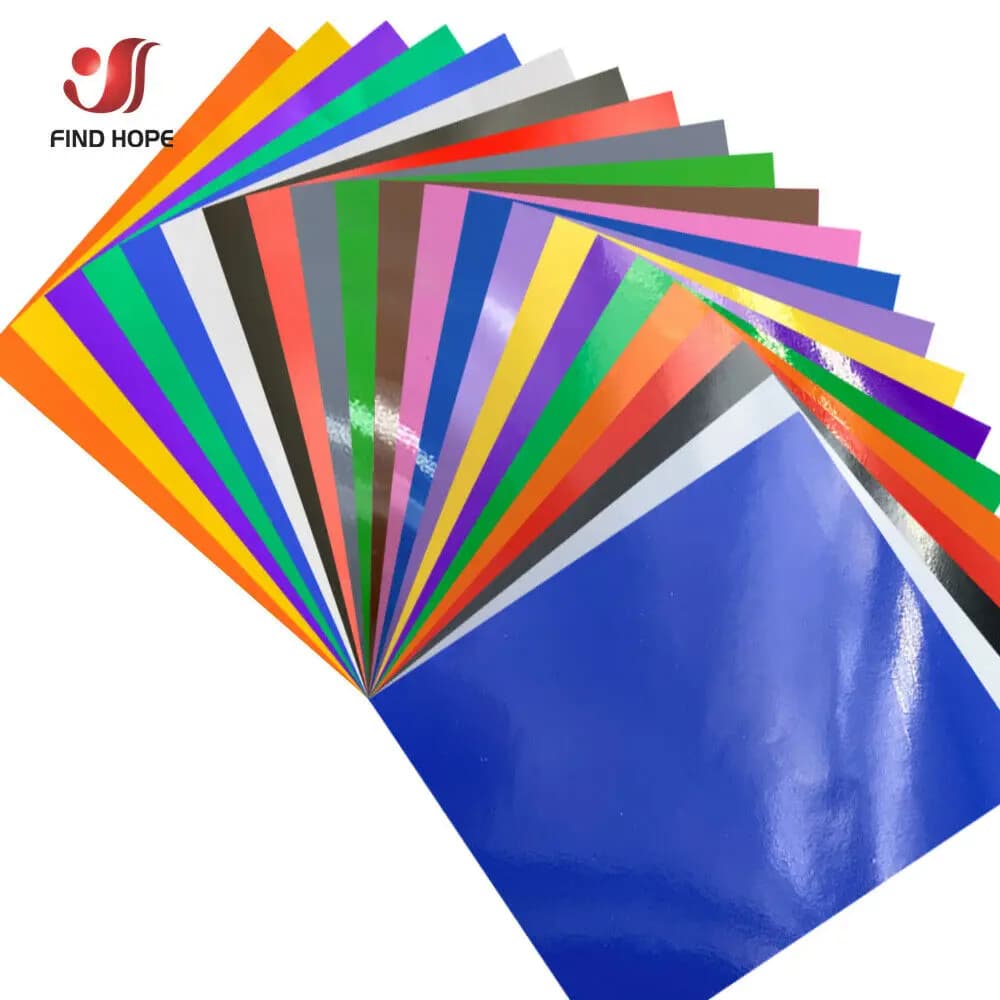 Feuilles de vinyle permanentes paquet de 23 12 "x 10" paquet de couleurs assorties mat et brillant a