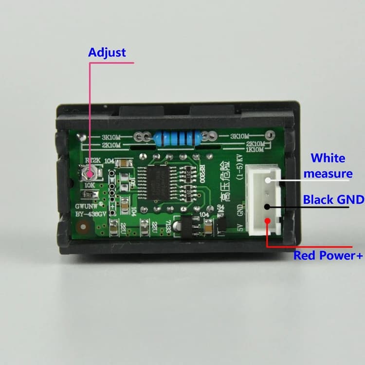 Voltmètre LED 4 bits DC 0-1000V 2000V 3000V, affichage numérique LED de haute précision, voltmètre h