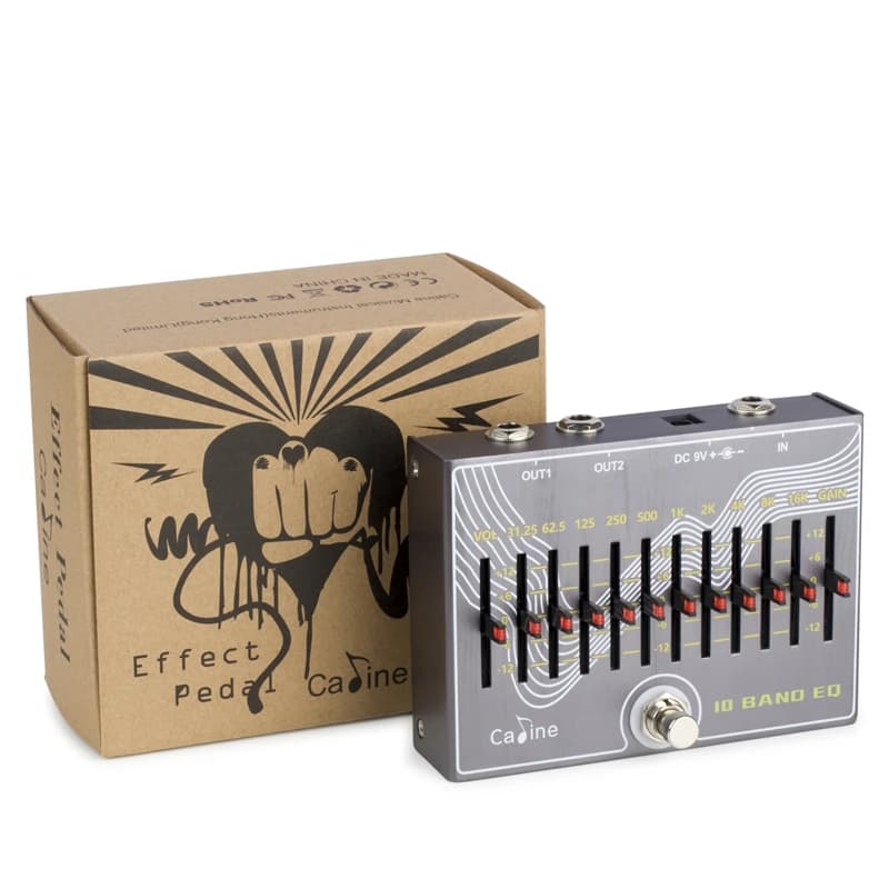 Caline CP-81 Pédale EQ JEEffprotected 10 Bandes avec Volume/Gain Verson 3.0